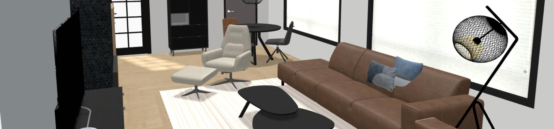 Industriële woonkamer