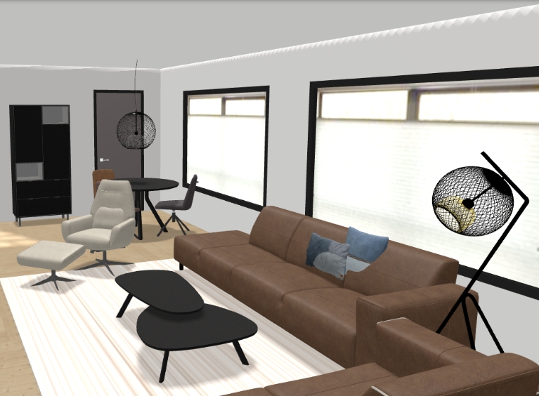 Industriële woonkamer