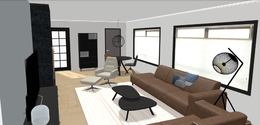 Industriële woonkamer