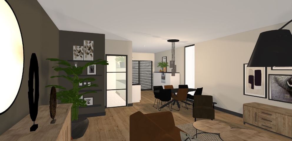 Een nieuw huis met een rustige en warme sfeer