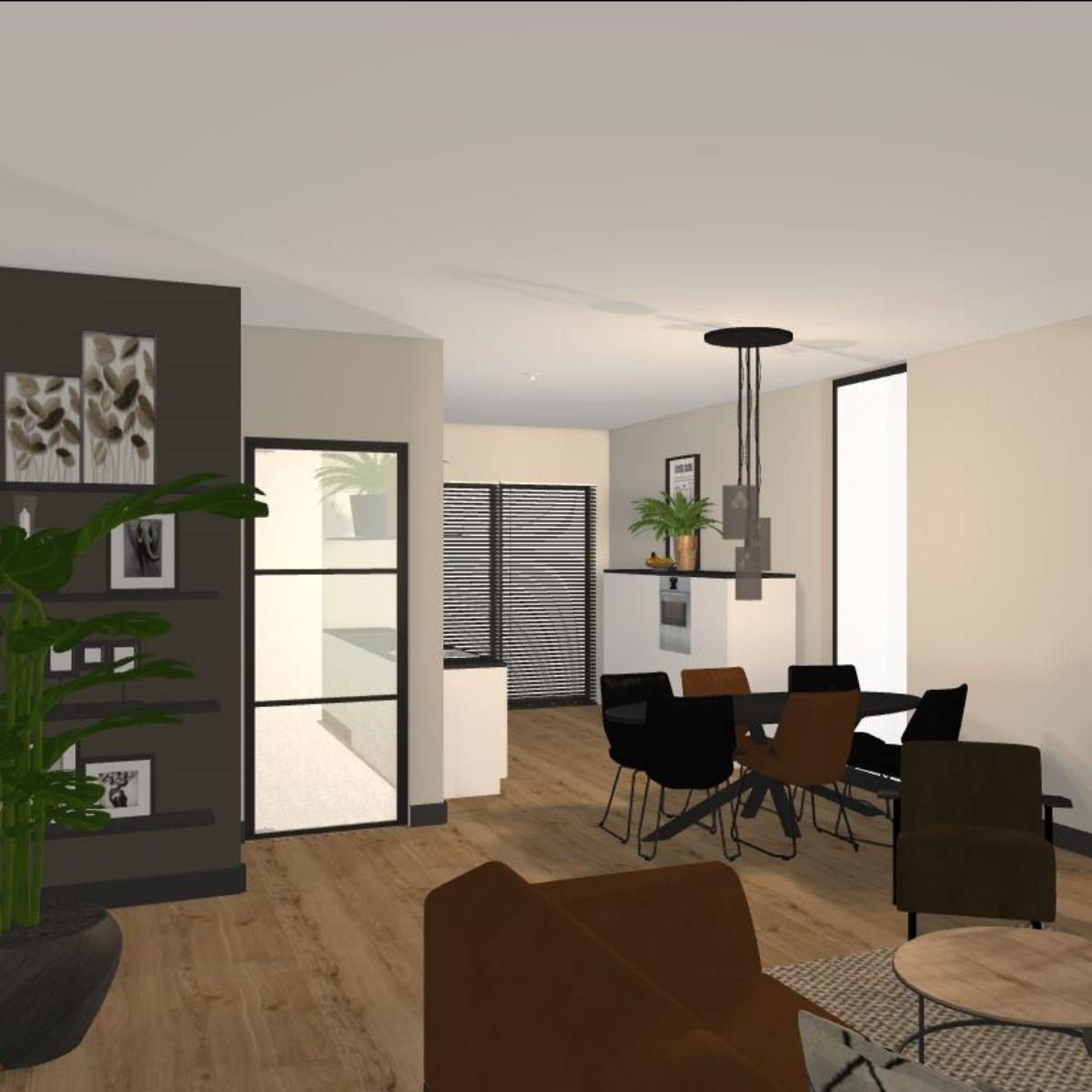 Een nieuw huis met een rustige en warme sfeer