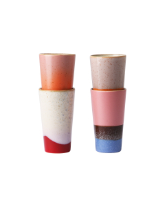 Latte kopjes Ceramics 70s (set4)